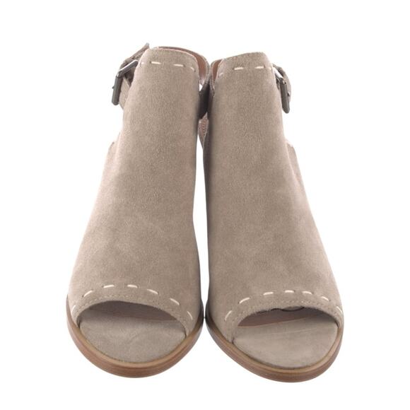 Frye Sandals Womens Size 9 Donna Slingback Block Heel Ash Suede Leather NIB - Picture 4 of 16